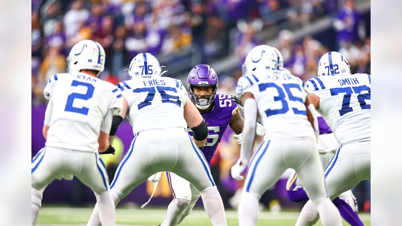 Indianapolis Colts vs. Minnesota Vikings . NFL Game. American Football  League match. Silhouette of professional player celebrate touch down.  Screen in Stock Photo - Alamy