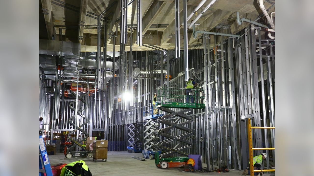 Vikings Locker Room Almost Done at U.S. Bank Stadium