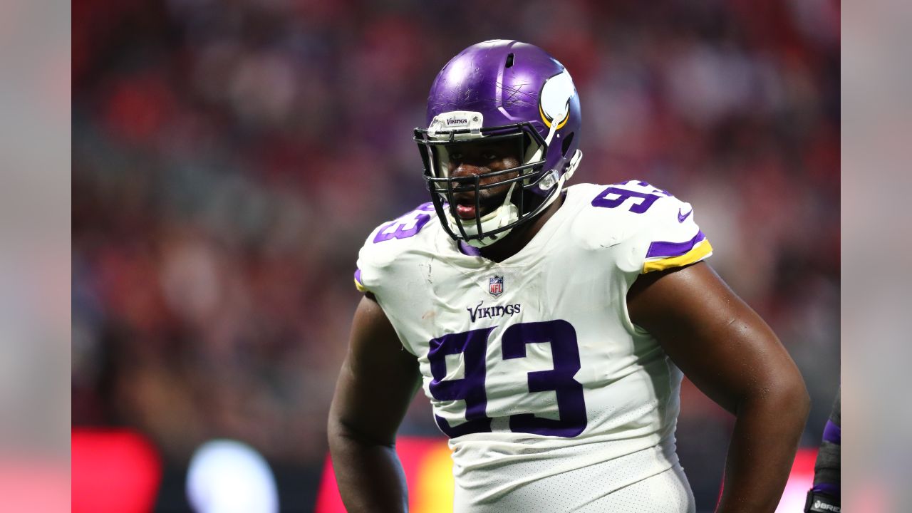 East Rutherford, New Jersey, USA. 6th Oct, 2019. Minnesota Vikings  defensive tackle Shamar Stephen (93) during a NFL game between the  Minnesota Vikings and the New York Giants at MetLife Stadium in