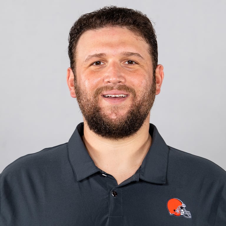 This is a 2021 photo of Ben Bloom of the Cleveland Browns NFL football team. This image reflects the Cleveland Browns active roster as of April 14, 2021 when this image was taken.