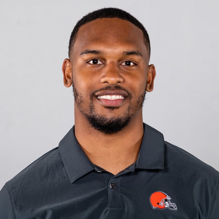 This is a 2021 photo of Ashton Grant of the Cleveland Browns NFL football team. This image reflects the Cleveland Browns active roster as of April 14, 2021 when this image was taken.