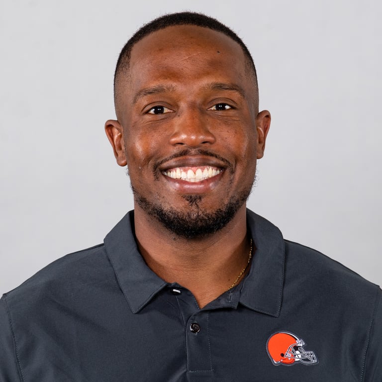 This is a 2021 photo of Stephen Bravo-Brown of the Cleveland Browns NFL football team. This image reflects the Cleveland Browns active roster as of April 14, 2021 when this image was taken.