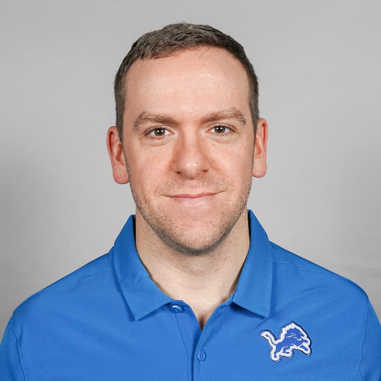 This is a 2021 photo of Brian Duker of the Detroit Lions NFL football team. This image reflects the active staff as of February 18st 2021, when this image was taken. (AP Photo)