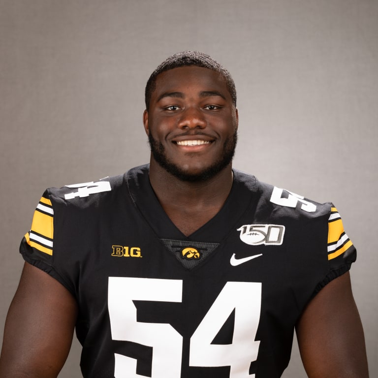 Iowa Hawkeyes defensive tackle Daviyon Nixon (54) Friday, August 9, 2019 at the Hansen Football Performance Center (Brian Ray/hawkeyesports.com)