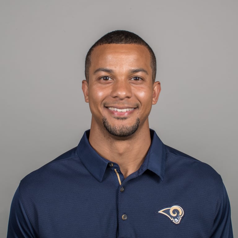 Dustin Woods of the Los Angeles Rams headshot, Thursday, April 26, 2018, in Thousand Oaks, CA. (Jeff Lewis/Rams)