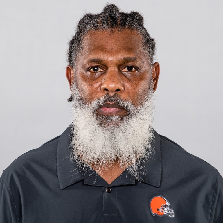 This is a 2021 photo of Stump Mitchell of the Cleveland Browns NFL football team. This image reflects the Cleveland Browns active roster as of April 14, 2021 when this image was taken.