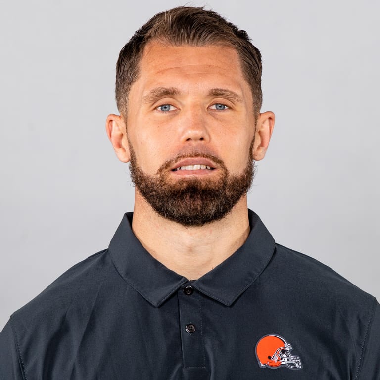 This is a 2021 photo of Jeff Howard of the Cleveland Browns NFL football team. This image reflects the Cleveland Browns active roster as of April 14, 2021 when this image was taken.