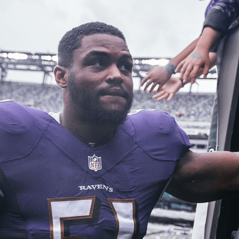 Baltimore Ravens linebacker Josh Ross (51) runs during an NFL