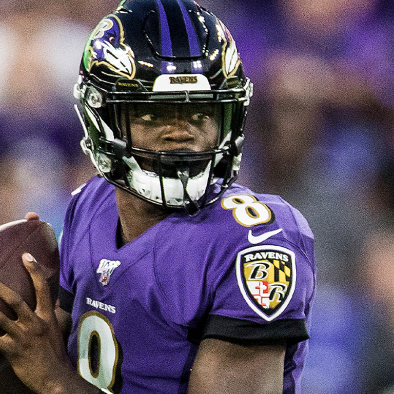 lamar jackson for the baltimore ravens