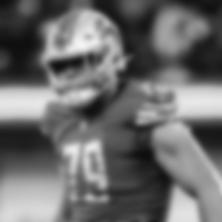 Detroit Lions defensive lineman John Cominsky (79) during a NFL preseason football game against the Indianapolis Colts on Saturday, August 20, 2022 in Indianapolis, IN. (Josh Mandujano/Detroit Lions).
