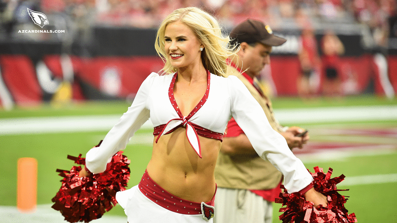 Images of Cardinals cheerleader Coley from the 2018 season