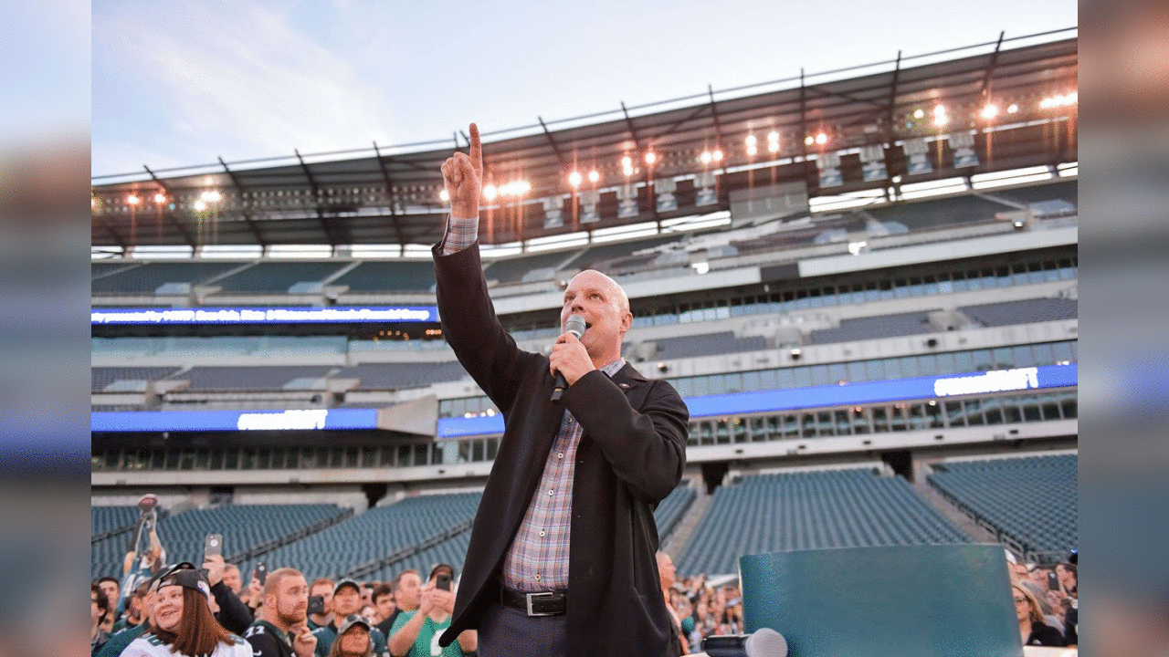 Dave Spadaro kicks off the festivities at Lincoln Financial Field.