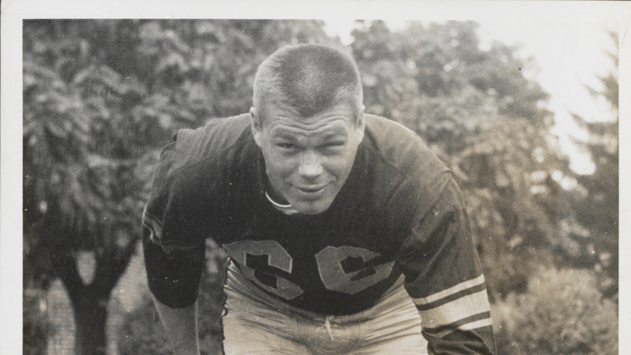 Posed photograph of Marv Matuszak.