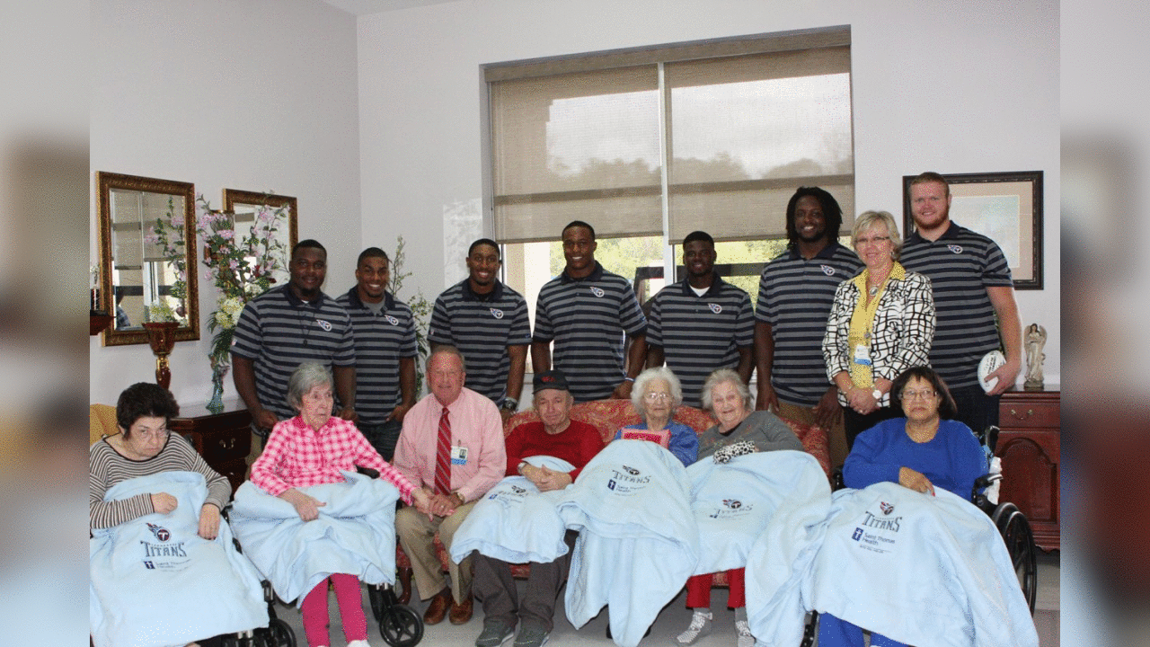 Titans Brighten Patients’ Day at Saint Thomas Hickman Nursing Home