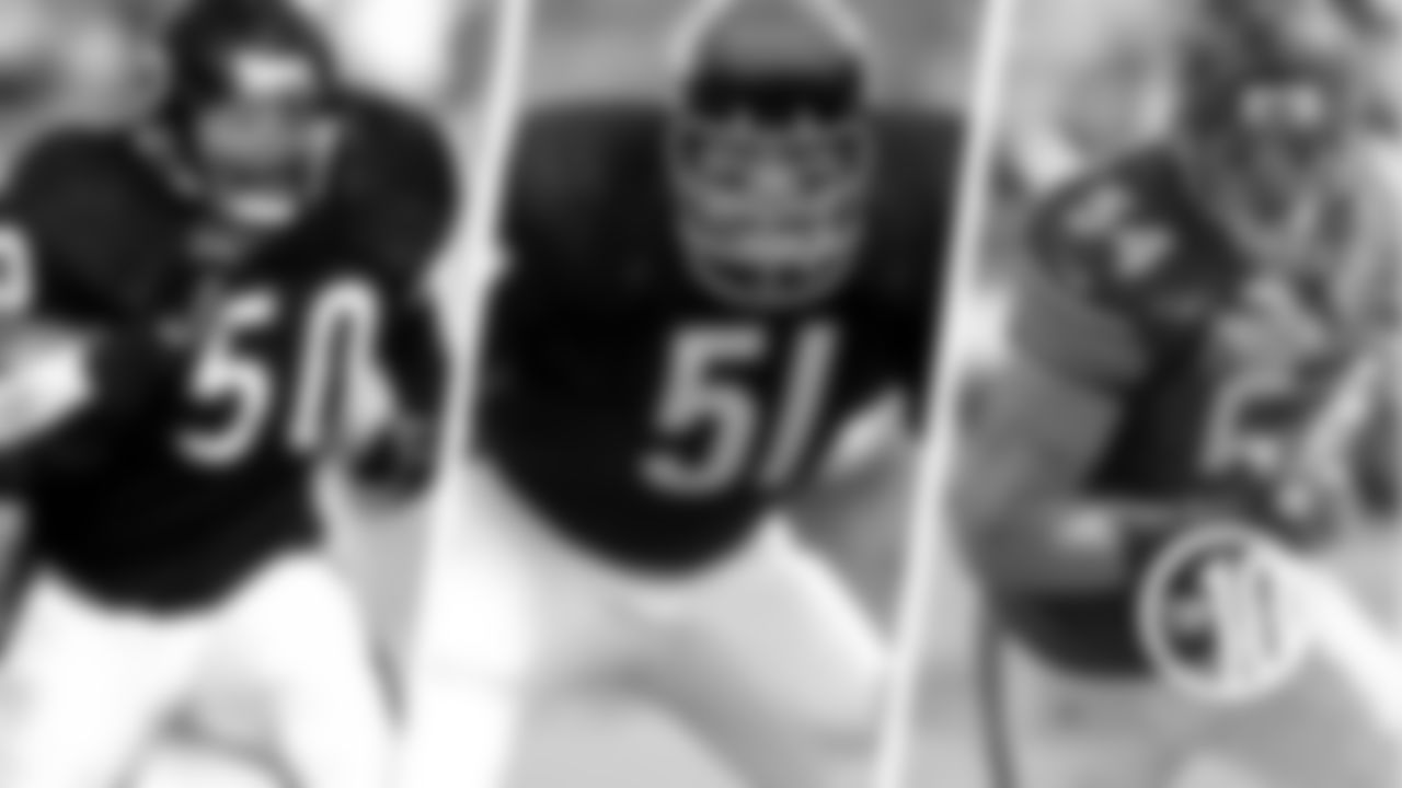 (2) Legacy panel: Hall of Fame linebackers
The Bears boast an unmatched legacy of Hall of Fame middle linebackers, and Dick Butkus, Mike Singletary and Brian Urlacher will be featured in a panel discussion from 10:30-11:30 a.m. Saturday.