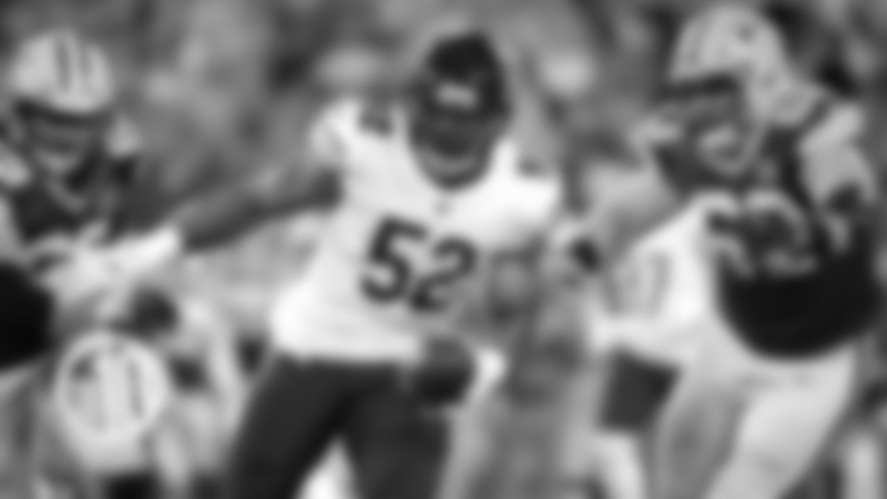 1. In the season opener in Green Bay, outside linebacker Khalil Mack intercepts a DeShone Kizer pass and returns it 27 yards for a touchdown.