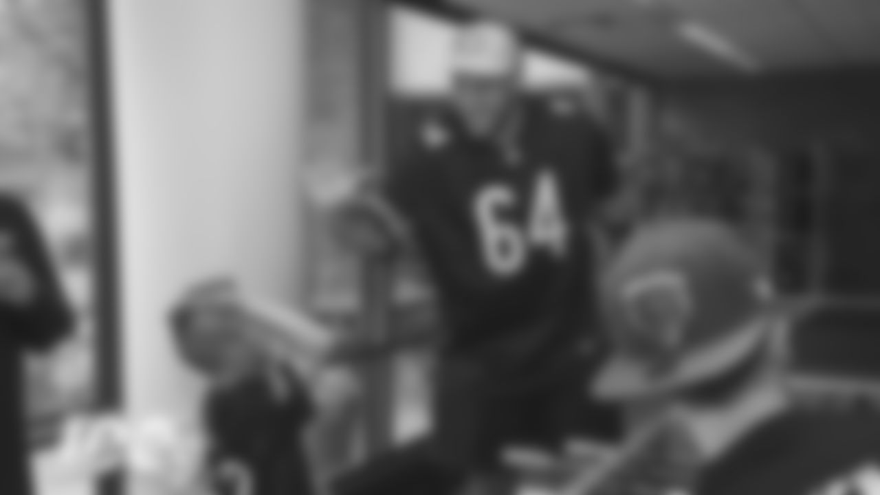 The Chicago Bears Rookie Class visits Shriners Hospital to visit with children, Monday, May 20, 2019, in Chicago, Illinois.