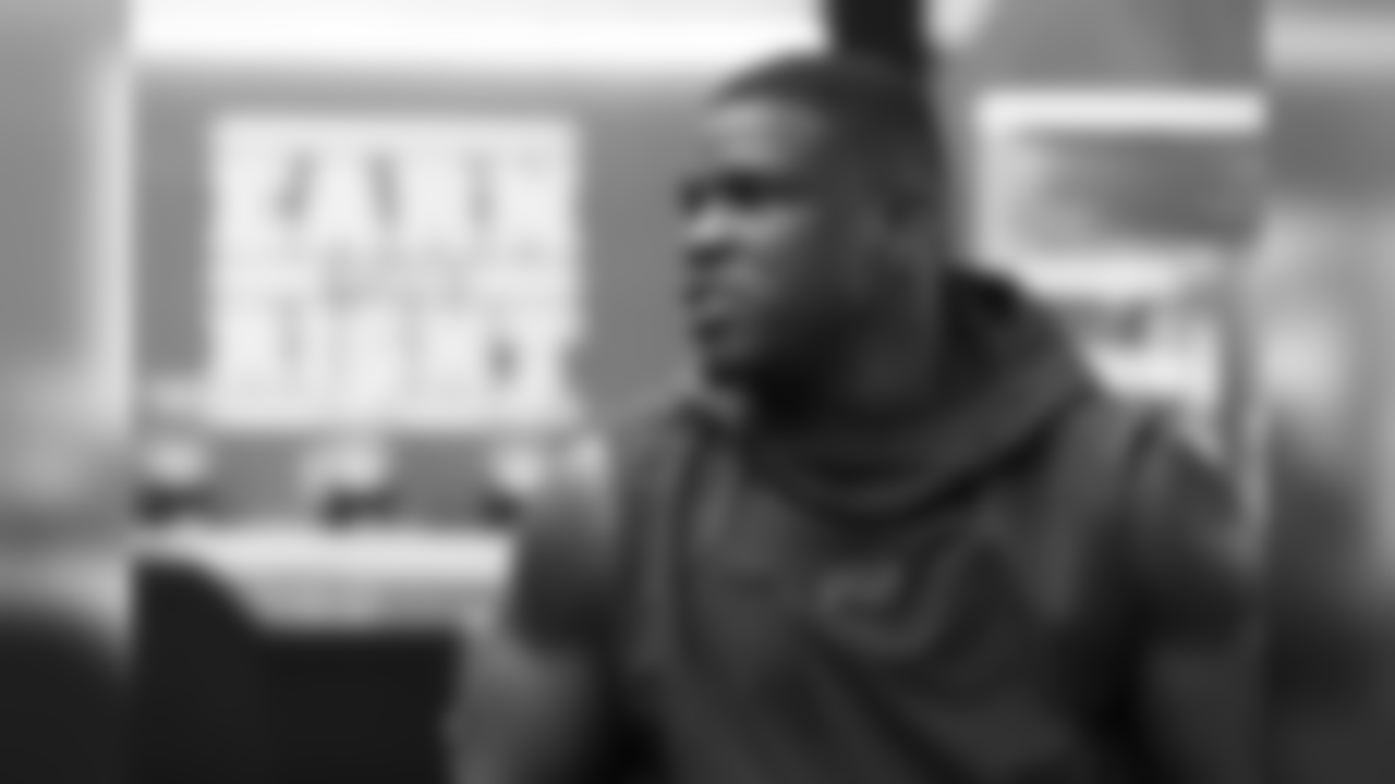 Frank Gore - Buffalo Bills take part in voluntary offseason workouts at One Bills Drive.
April 15, 2019.
Photo by Bill Wippert