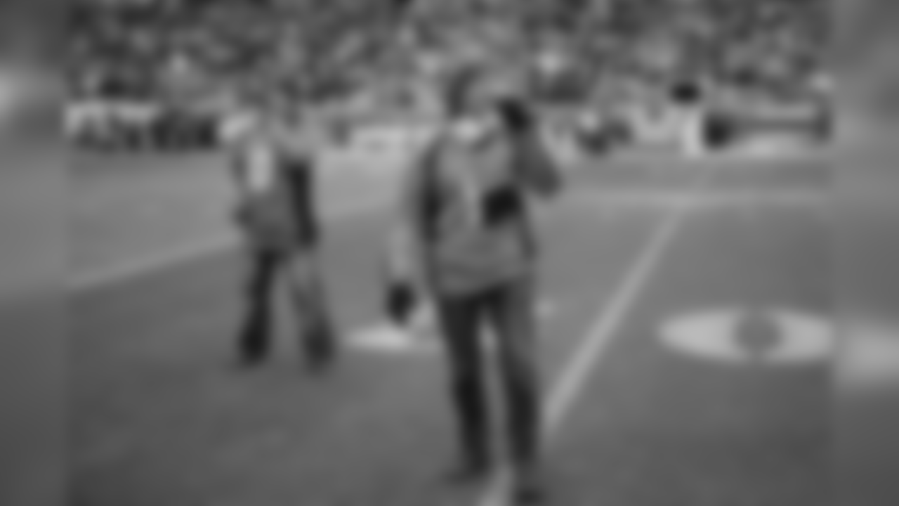The Broncos recognized and honored cancer survivors at halftime of the game against the Rams at Broncos Stadium at Mile High on October 14, 2018.