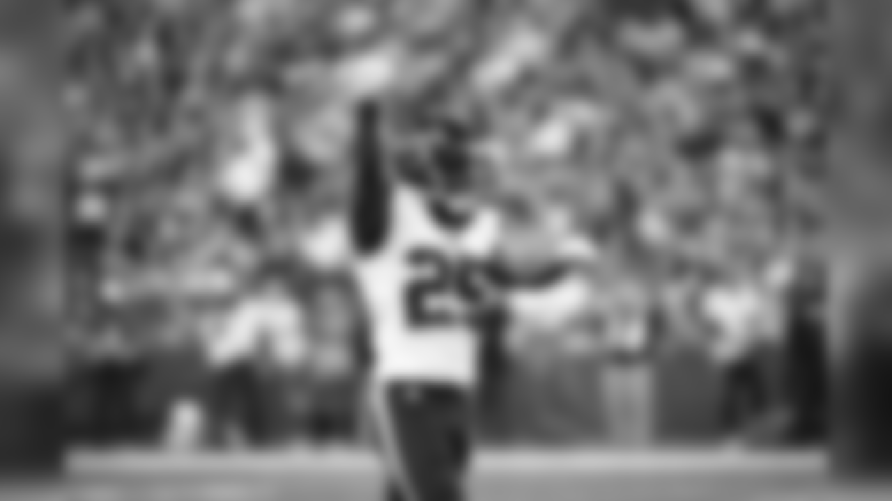Houston Texans defensive back Kareem Jackson (25) celebrates with a fist in the air after a defensive stop during a Week 15 NFL game against the Indianapolis Colts on Dec. 20, 2015, in Indianapolis. The Texans beat the Colts 16-10. (Matt Patterson via AP)