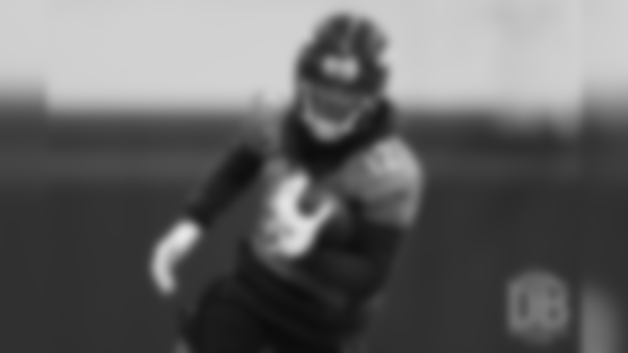 Brendan Langley during the third and final day of voluntary veteran minicamp on April 18, 2019.