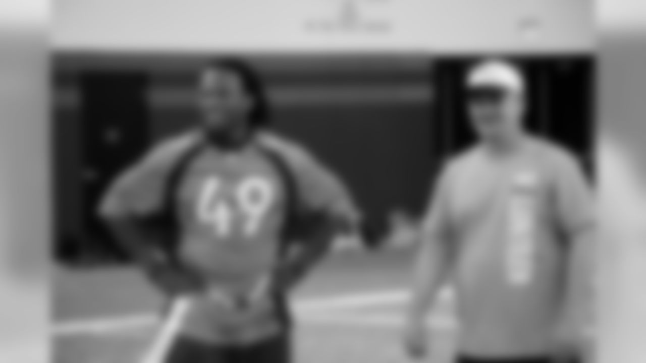 New RB Jamaal Charles and QB Trevor Siemian were just two of the Broncos who supported the NFL's PLAY 60 initiative and Special Olympics Colorado during Tuesday's All-Ability Clinic. (Photos by Aric DiLalla)