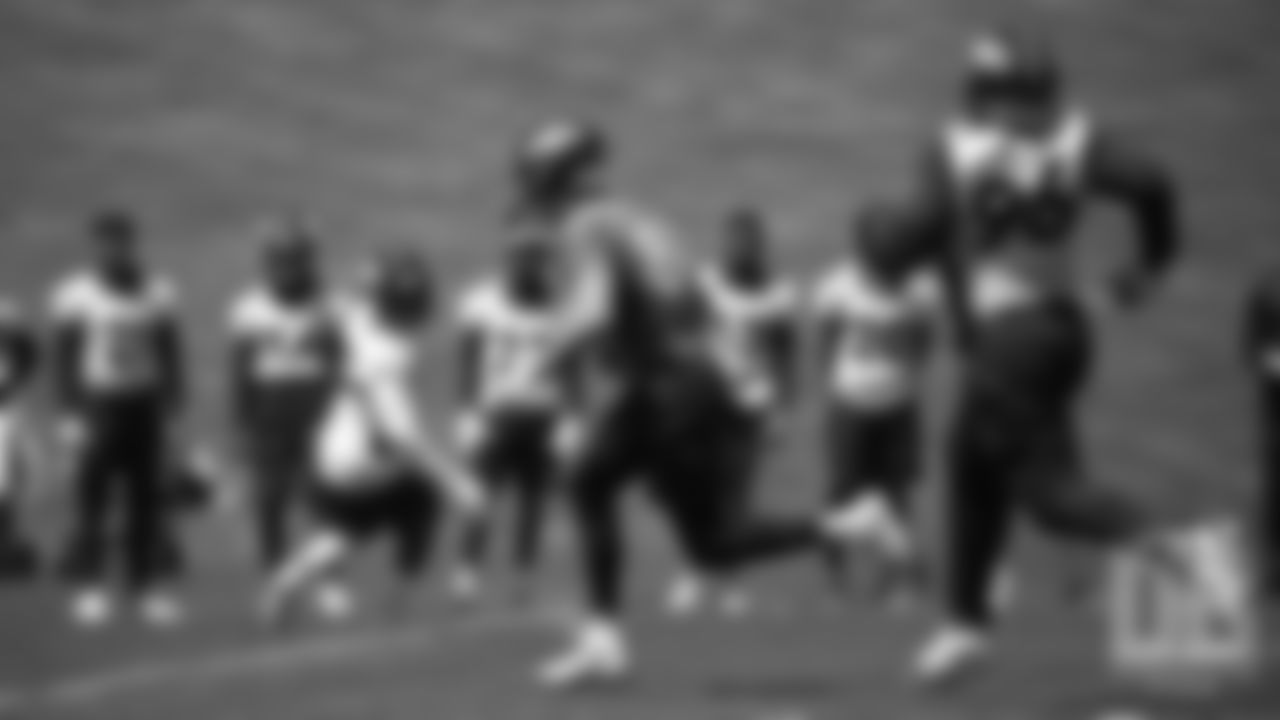 Troy Fumagalli during the Broncos' practice on the eight day of their OTAs on May 30, 2019.
