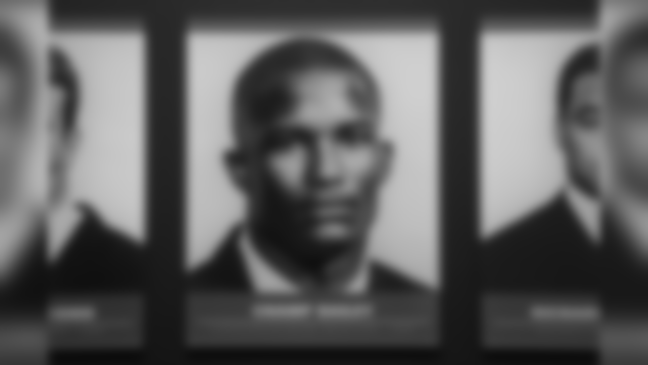 Champ Bailey's photo on the Bulldogs' wall of All-Americans during a tour of the University of Georgia's athletic department facilities on January 31, 2019.
