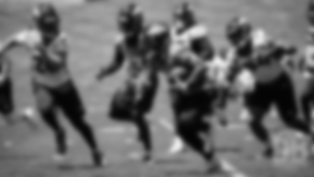 Khalfani Muhammad during the Broncos' practice on the eight day of their OTAs on May 30, 2019.