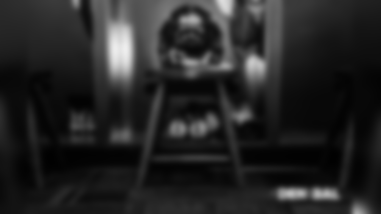 A helmet in the locker room pregame before the Broncos' Week 3 game against the Baltimore Ravens M&T Bank Stadium on September 23, 2018.