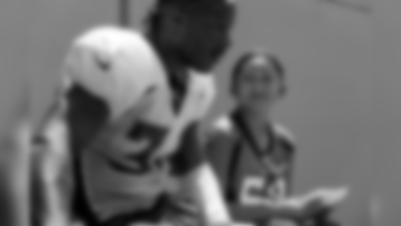 Will Parks speaks with a Children's Hospital Colorado junior reporter at UCHealth Training Center on August 7, 2018.