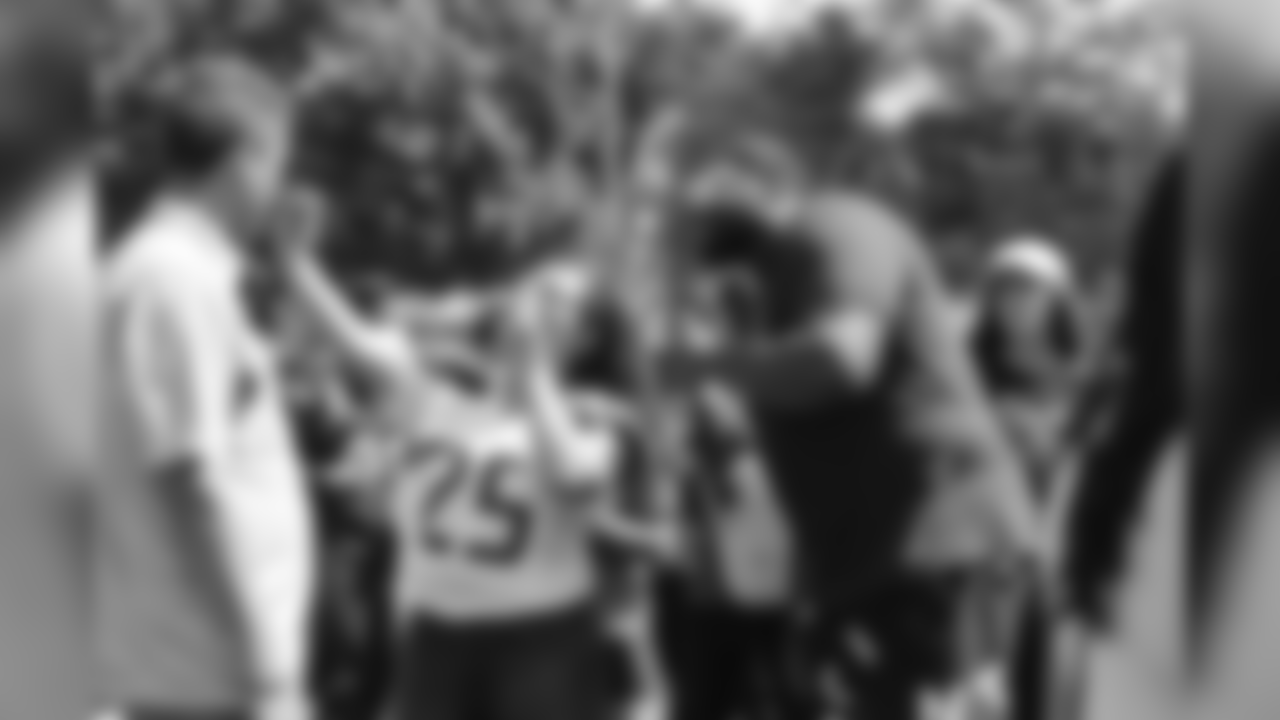 Zach Kerr visits the Tochito National Tournament championship game on February 10, 2019, as a player ambassador for the flag football tournament.