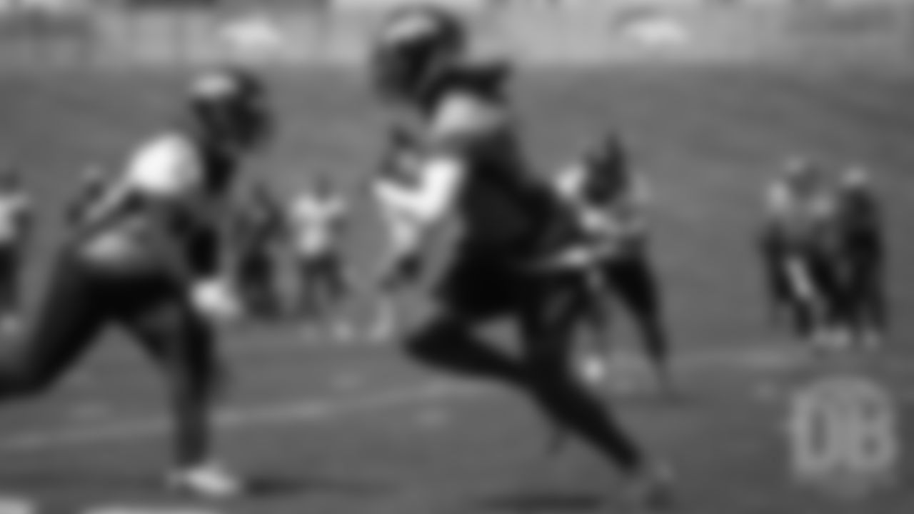 DaeSean Hamilton during the Broncos' practice on the eight day of their OTAs on May 30, 2019.
