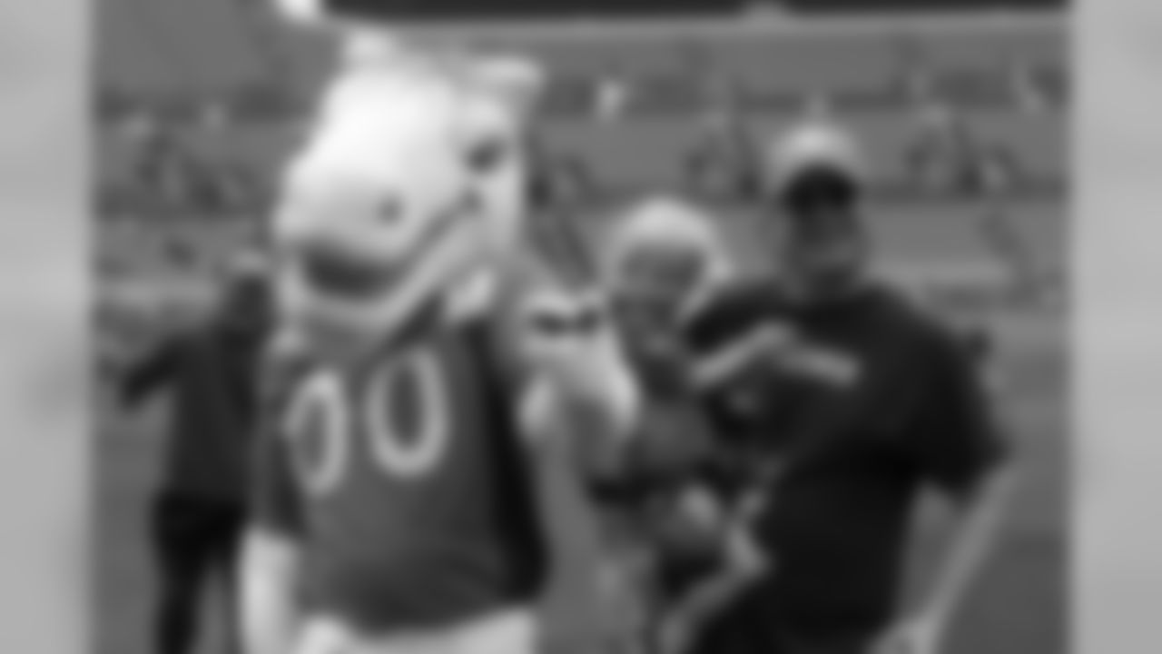 At the 2018 'Pigskin with Pops' event at Sports Authority Field at Mile High on June 17, 2018.