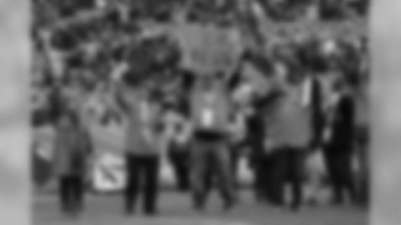 The Broncos recognized and honored cancer survivors at halftime of the game against the Rams at Broncos Stadium at Mile High on October 14, 2018.