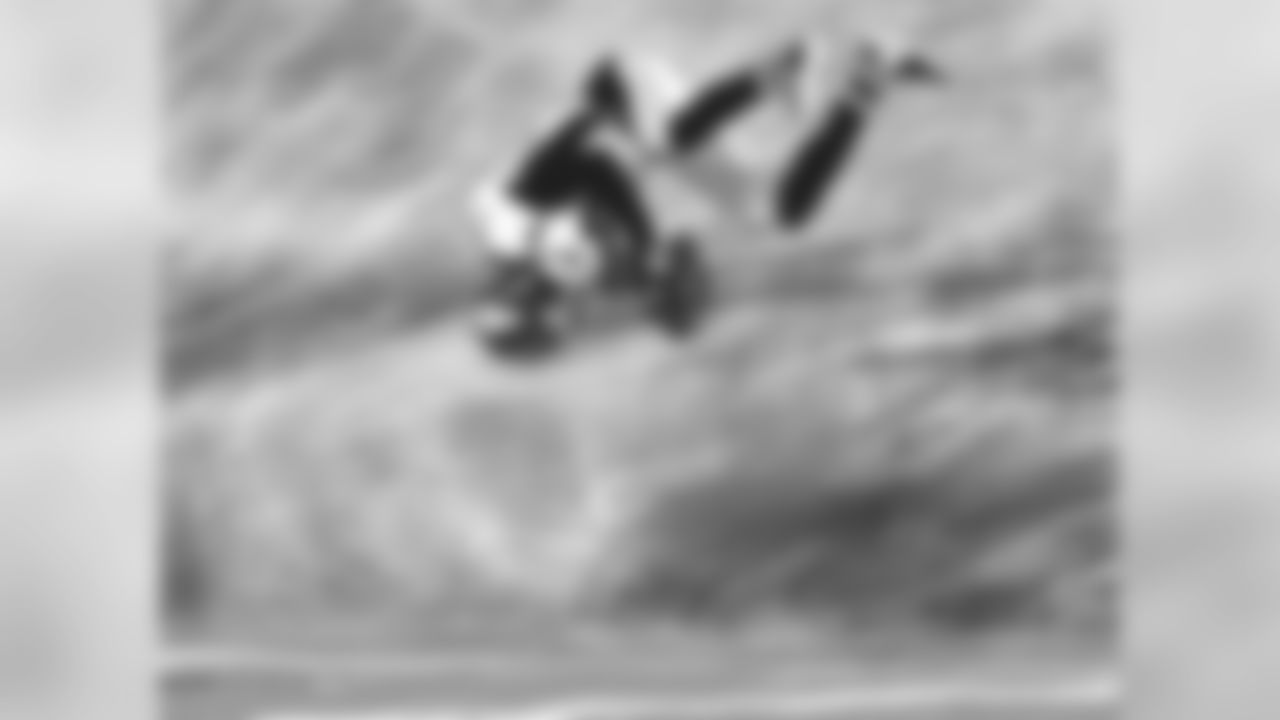 An artistic reimagining of Emmanuel Sanders' front flip into the end zone from during the Broncos' win over the Cardinals.