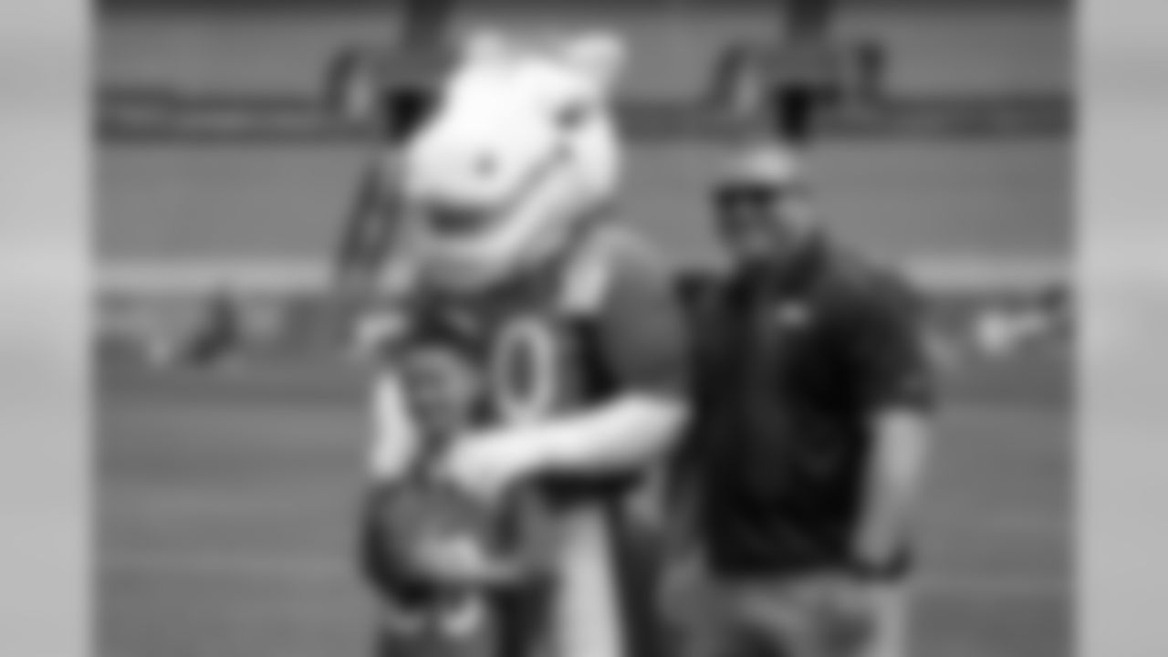At the 2018 'Pigskin with Pops' event at Sports Authority Field at Mile High on June 17, 2018.