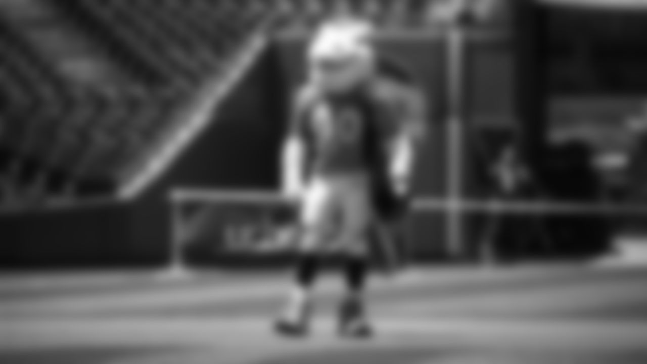Miles the mascot fields ground balls during UCHealth's Healthy Swings Charity Home Run Derby to benefit The Leukemia & Lymphoma Society- Rocky Mountain Chapter at Coors Field on June 11, 2019.