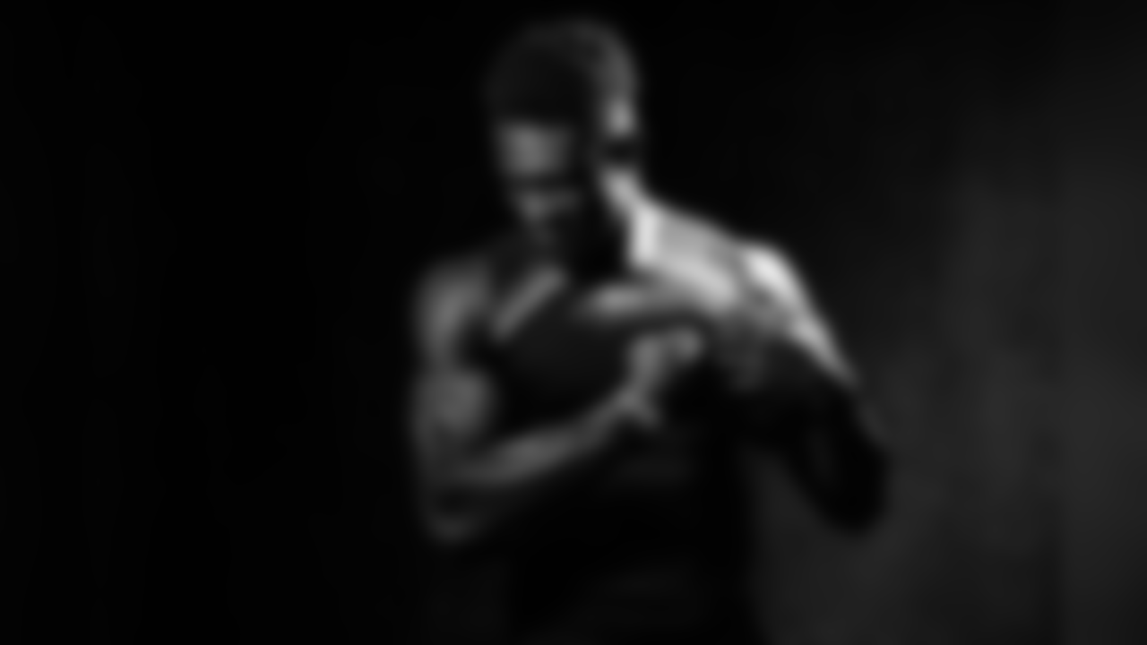 Portrait of Mississippi wide receiver D.K. Metcalf at the NFL Combine, Friday, March 1, 2019, in Indianapolis. (Todd Rosenberg/NFL)