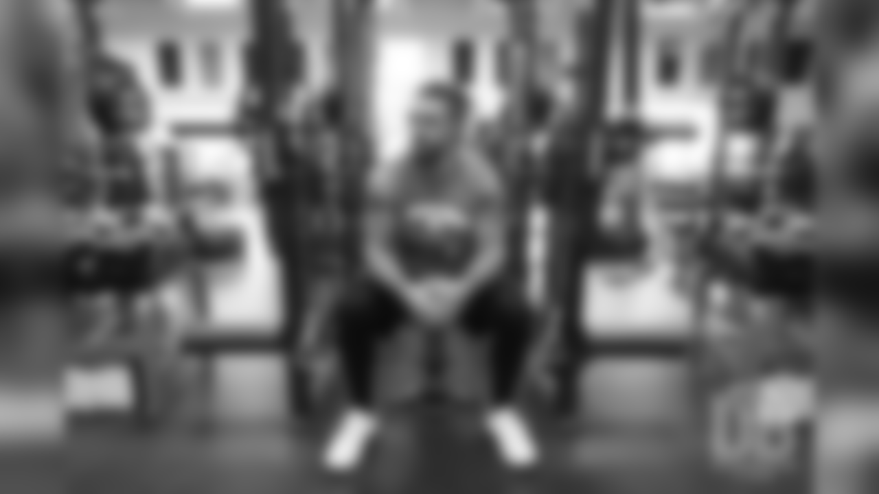 Derek Wolfe during offseason workouts at UCHealth Training Center in Englewood, Colorado, on April 2, 2019.
Photo by Gabriel Christus