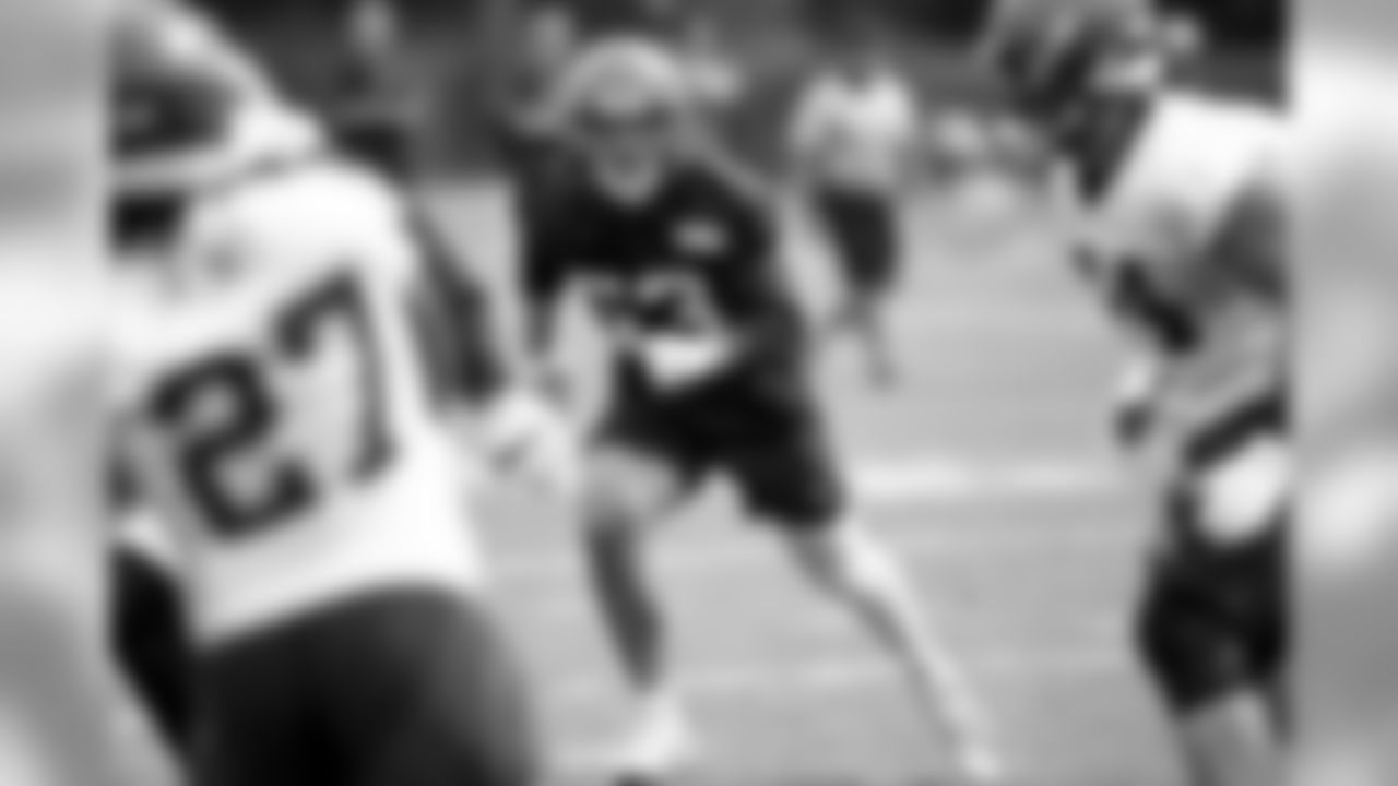 Linebacker Joe Schobert (53) during the ninth practice of OTAs on May 30, 2019.