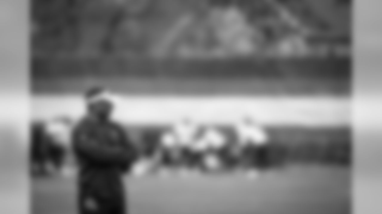 Defensive Coordinator Steve Wilks during the fifth practice of OTAs on May 22, 2019.