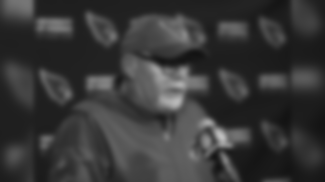 Arizona Cardinals head coach Bruce Arians speaks after an NFL football game against the Los Angeles Rams, Sunday, Dec. 3, 2017, in Glendale, Ariz. The Rams won 32-16. (AP Photo/Rick Scuteri)
