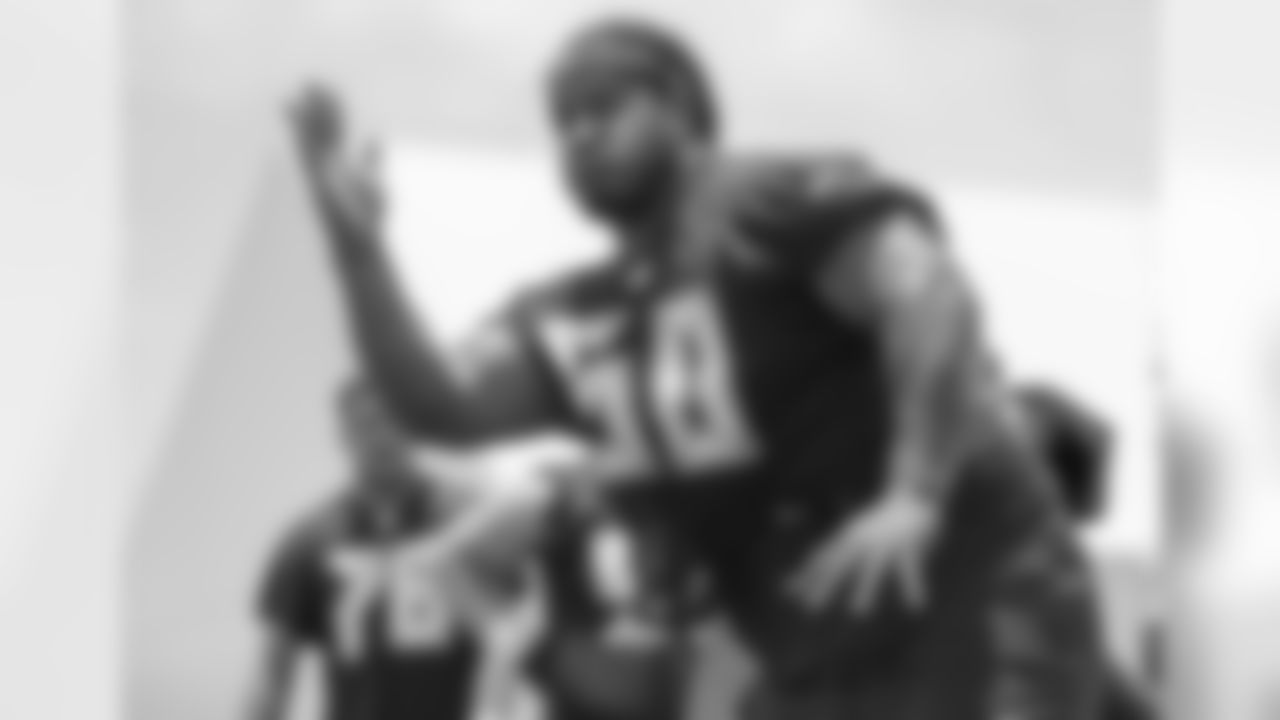 TAMPA, FLORIDA - MAY 31, 2018: Defensive Tackle Vita Vea #50 of the Tampa Bay Buccaneers during OTA practice at One Buccaneer Place. (Photo by Mike Carlson/Tampa Bay Buccaneers)