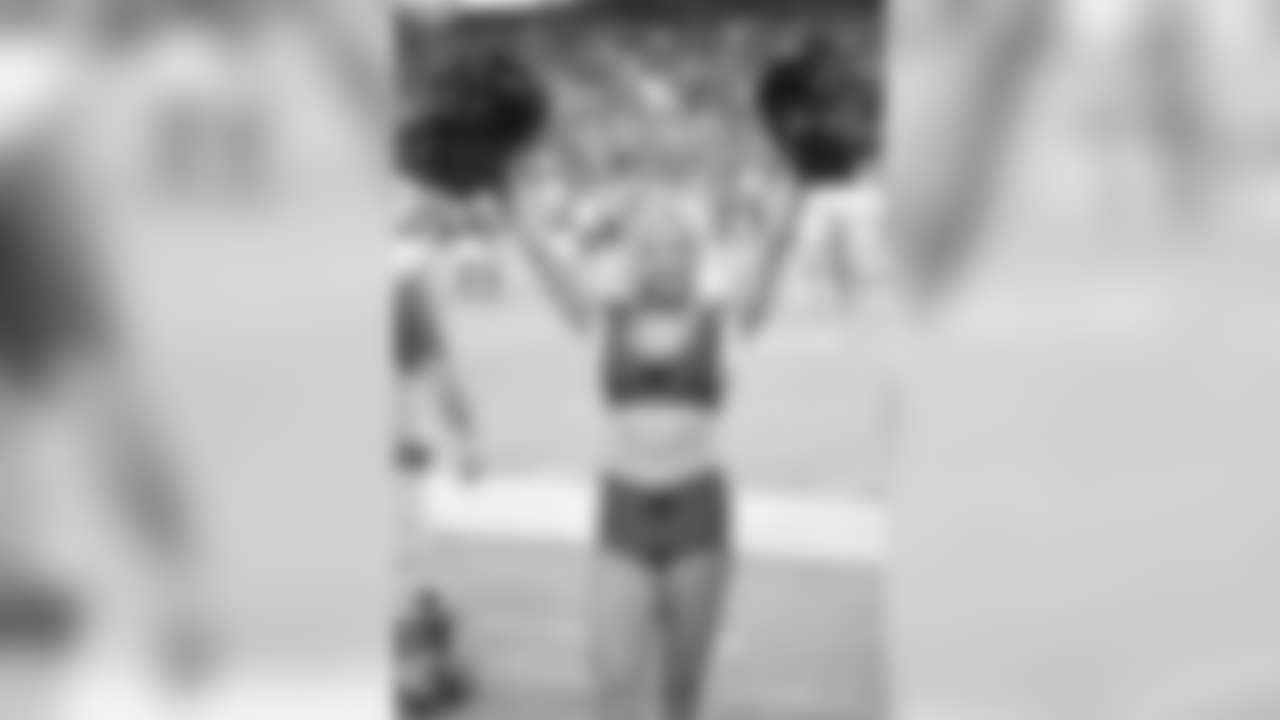 Images of Cardinals cheerleader Coley from the 2018 season