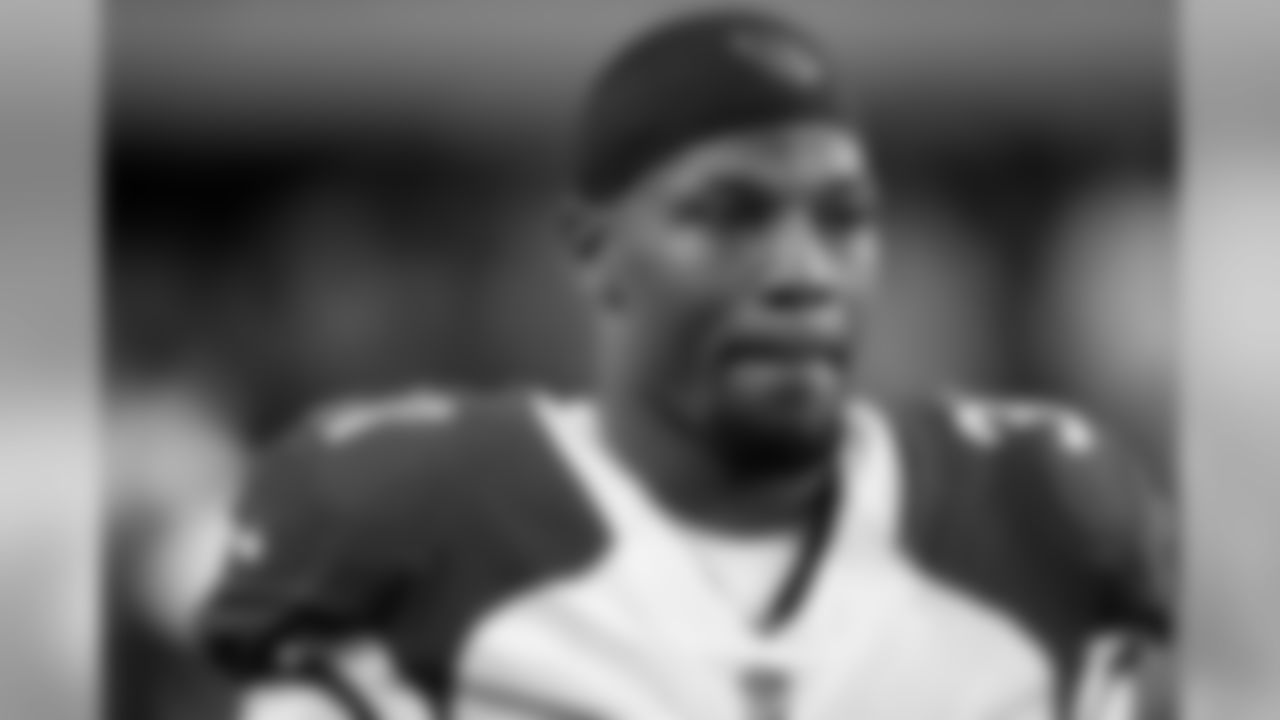 Arizona Cardinals running back David Johnson stand on the field during the first half of an NFL football game against the Minnesota Vikings, Sunday, Oct. 14, 2018, in Minneapolis.