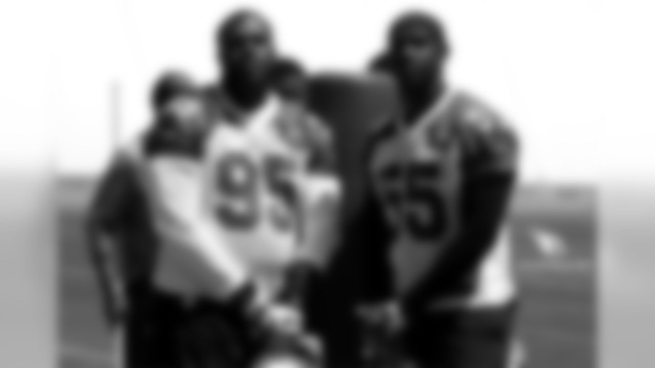 DT Rodney Gunter (left) and DE Chandler Jones