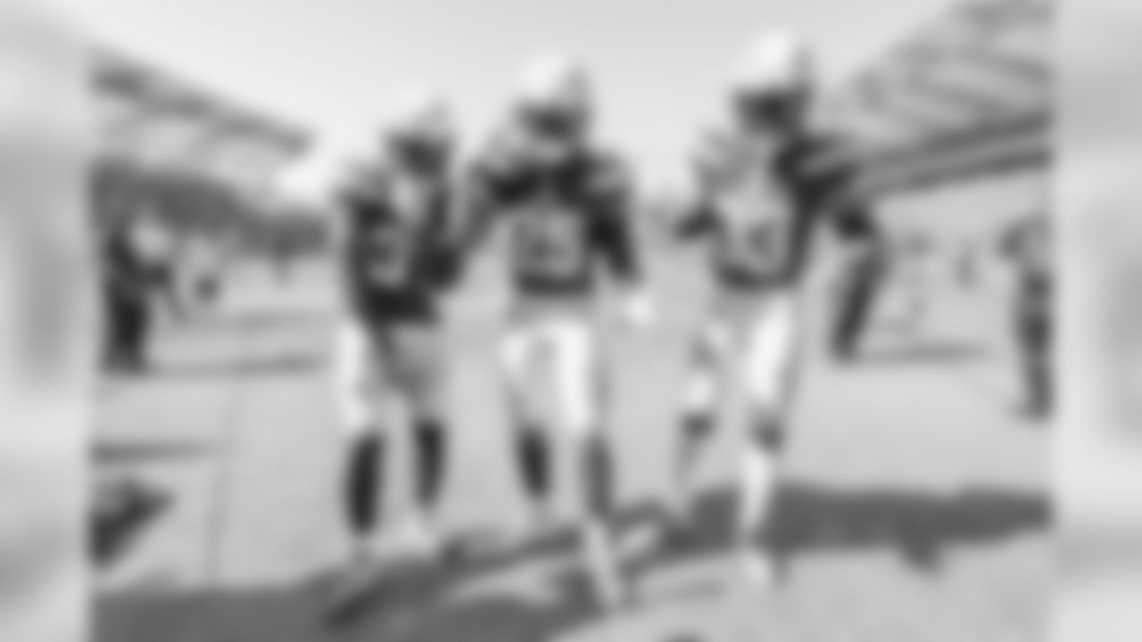 Jahleel Addae, Rayshawn Jenkins and Derwin James prepare to face the New Orleans Saints in the Bolts' third preseason game.