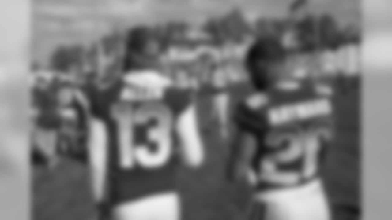 Keenan Allen and Casey Hayward take the filed during an AFC practice at Pro Bowl Week in Orlando.