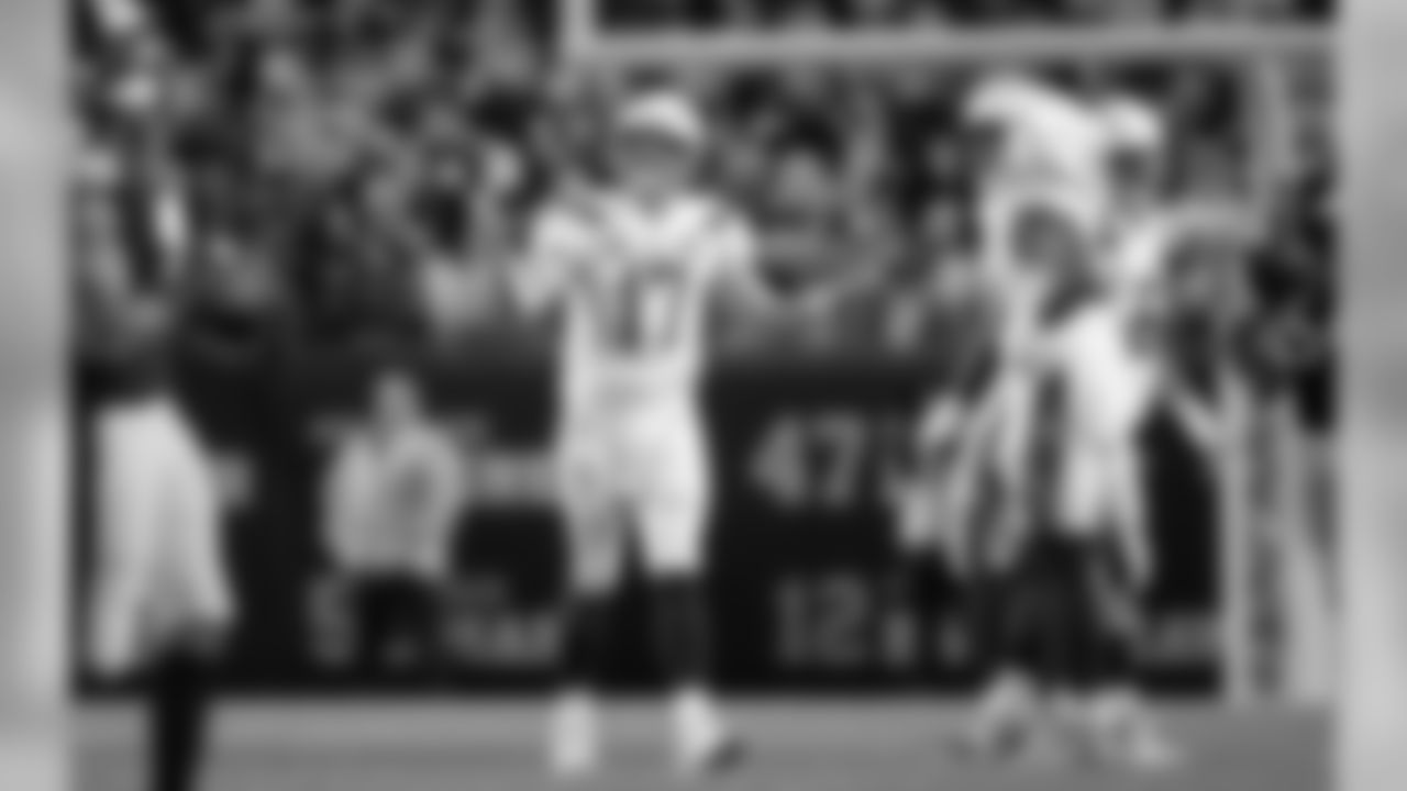 Philip Rivers celebrating after a successful completion during the Week 13 matchup against the Pittsburgh Steelers.